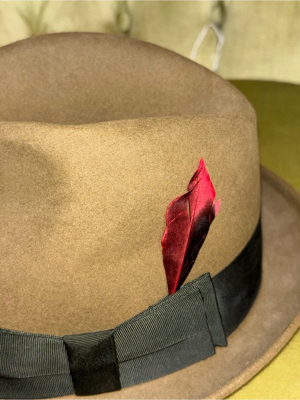 Dobbs Fifth Avenue Vintage Mens Mink Brown Hat 100% Wool 7 1/4 - Picture 5 of 9
